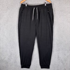 Vuori Ponto Jogger Pants Mens 2XL Black Zip Pockets Lightweight Drawstring V438